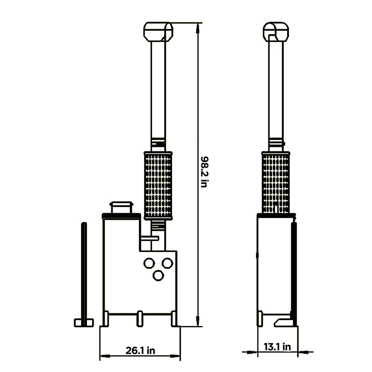 Measurements of Aleko Internal Wood-Burning Hot Tub Heater | 10-15 kW Equivalent.