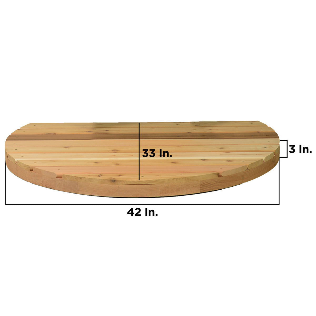 Dimension of Aleko Tower Rinse Outdoor Shower base platform, with measurements.