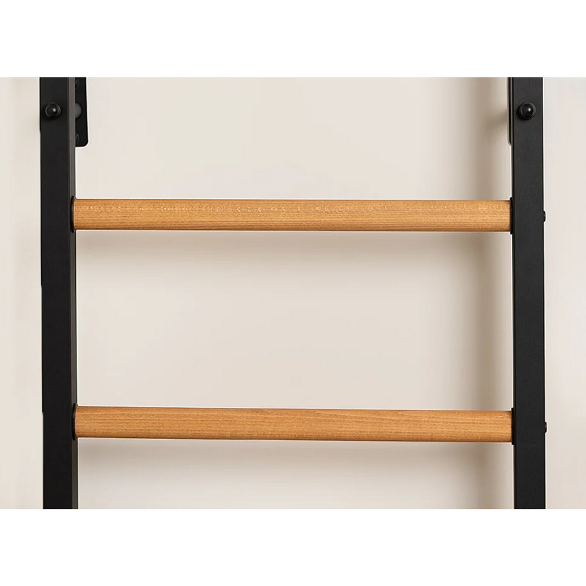 Wooden bars of BenchK 200 Wall Bars and Gymnastic Ladders black version.