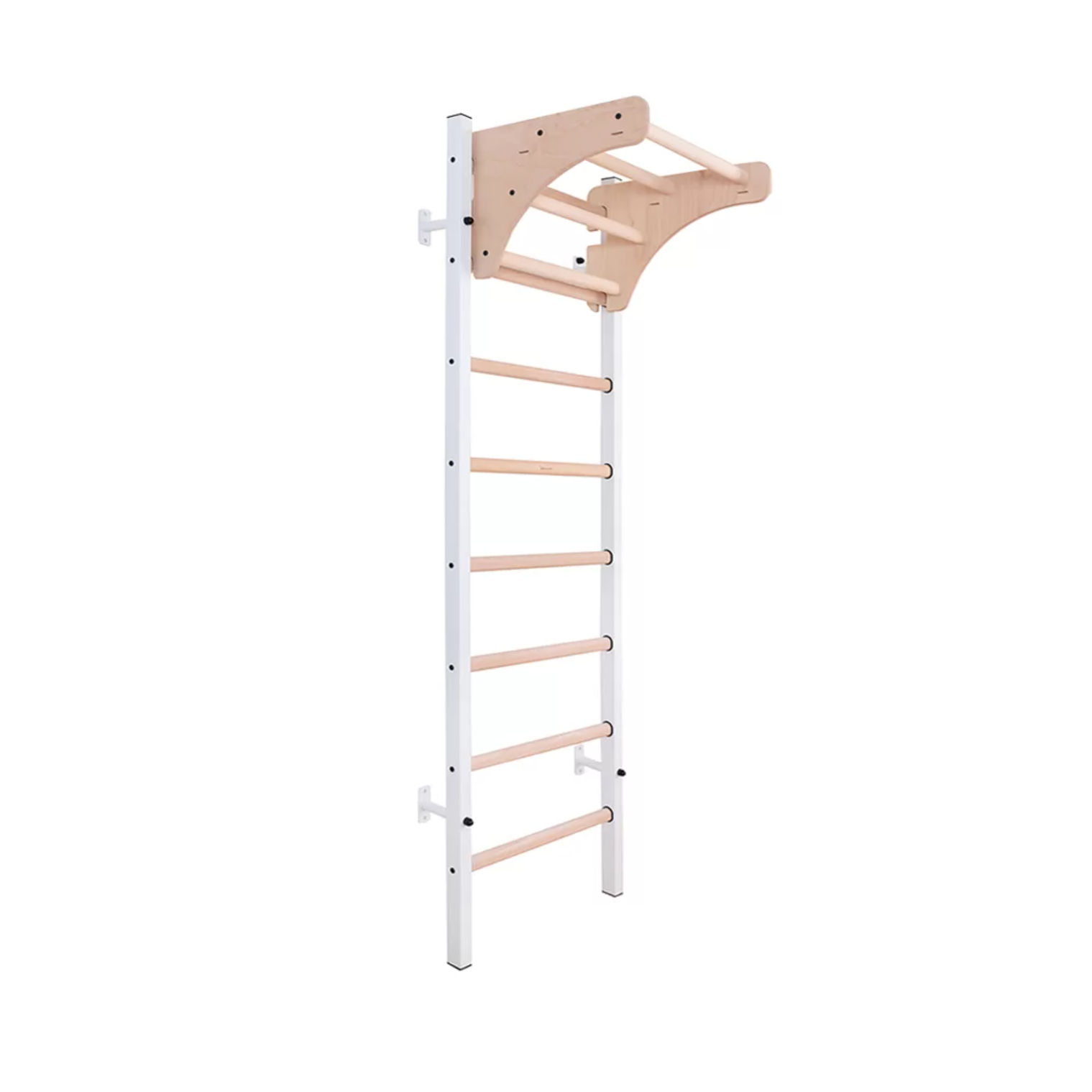 Main view of BenchK 211 Wall Bars and Gymnastic Ladders white version.