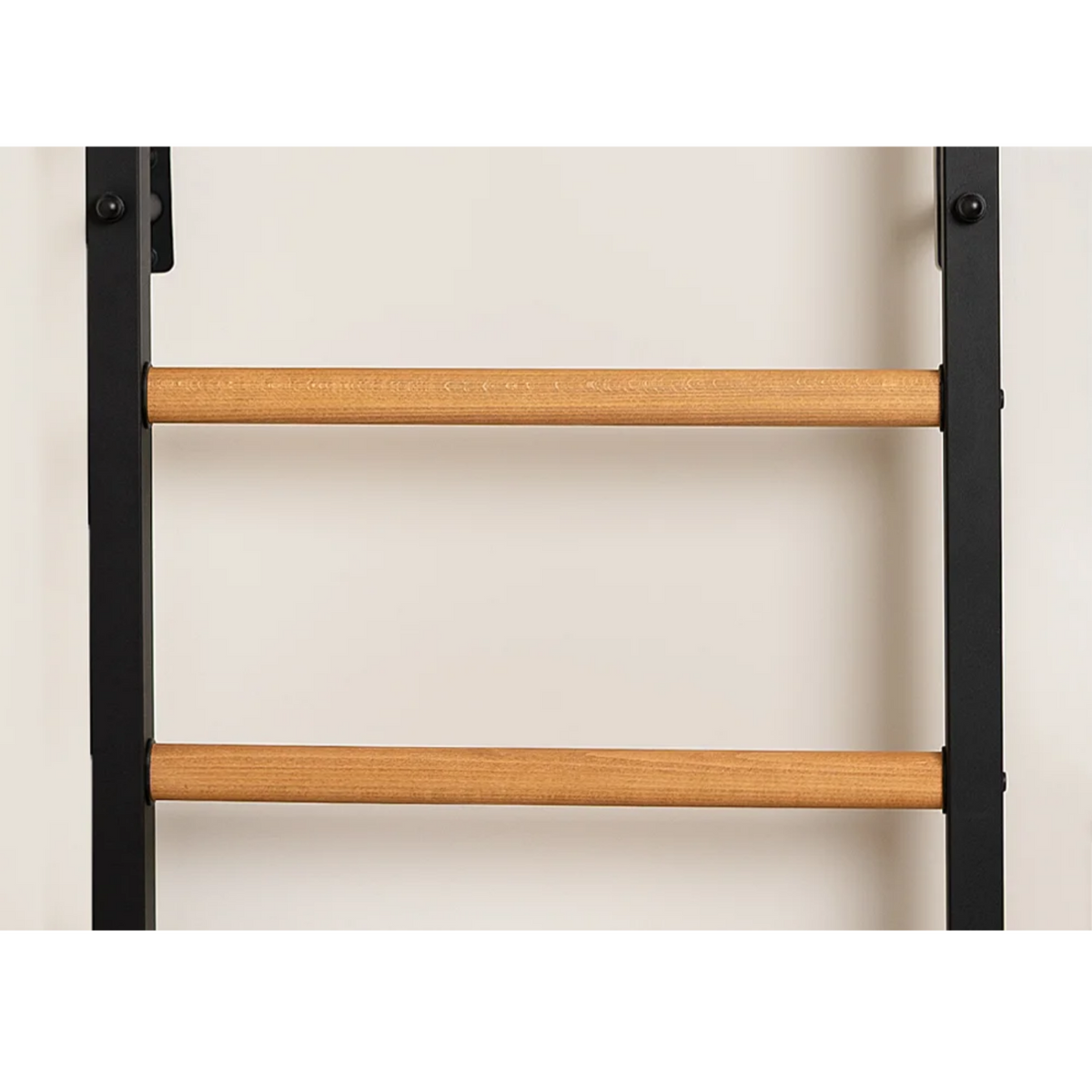 Wooden bars of BenchK 221 Wall Bars and Gymnastic Ladders black version.