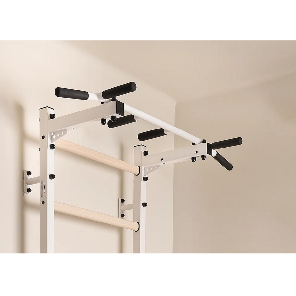 Pull up bar of BenchK 221 Wall Bars and Gymnastic Ladders white version.