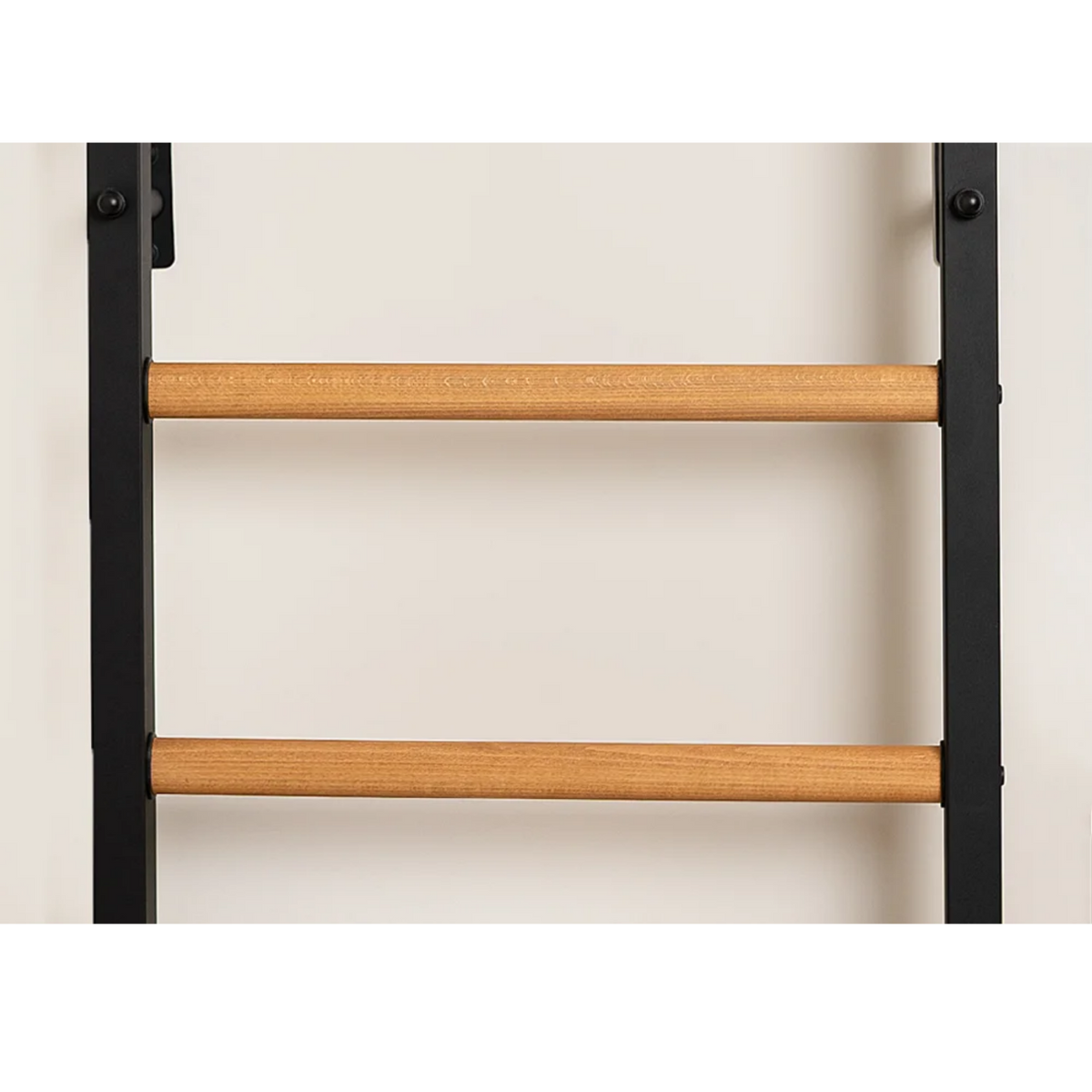 Wooden bars of BenchK 222 Wall Bars and Gymnastic Ladders black version.