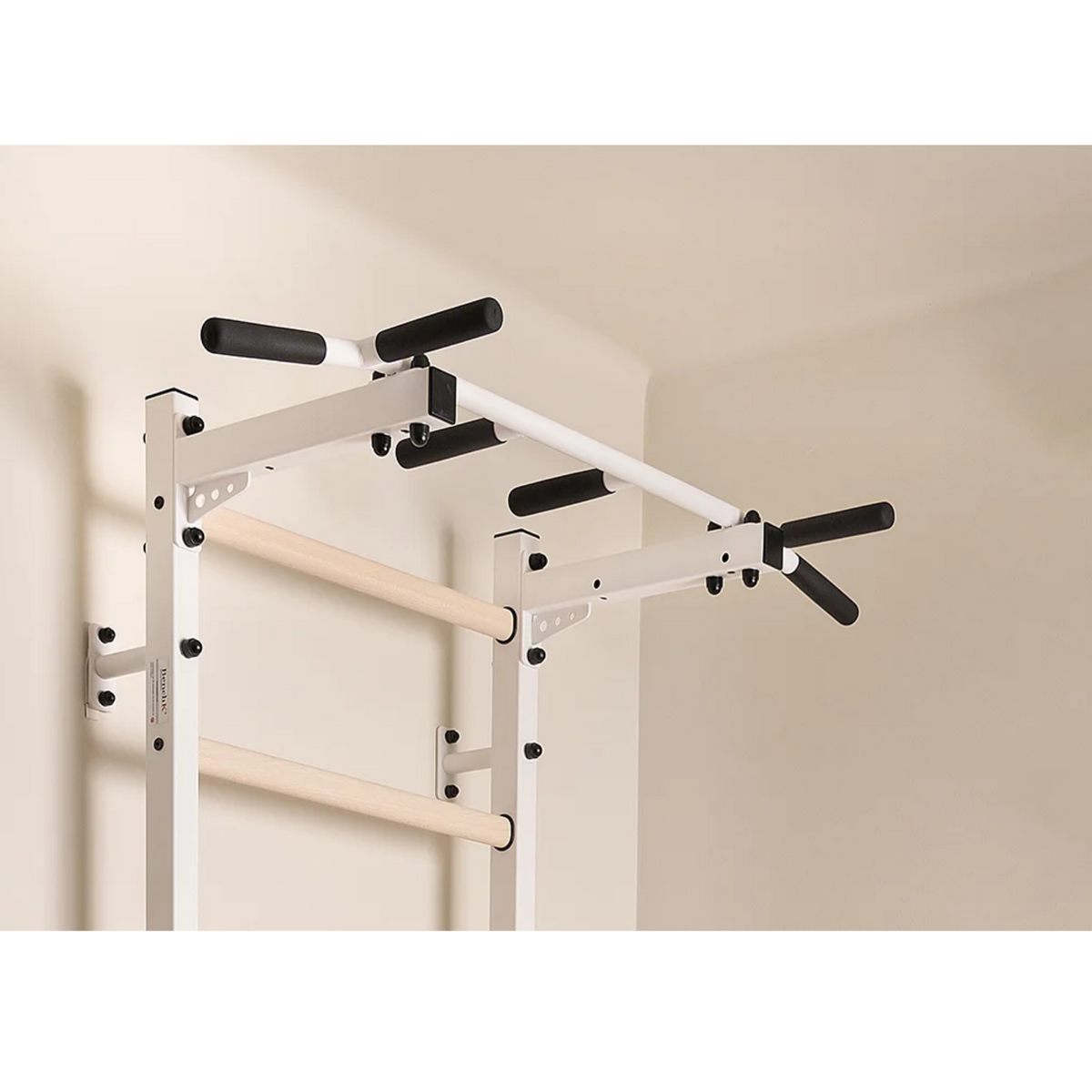 Pull up bar of BenchK 222 Wall Bars and Gymnastic Ladders white version.