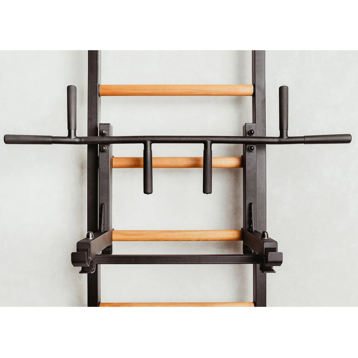 Pull-up bar with barbell hold of BenchK 232 Wall Bars &amp; Gymnastic Ladders black version.