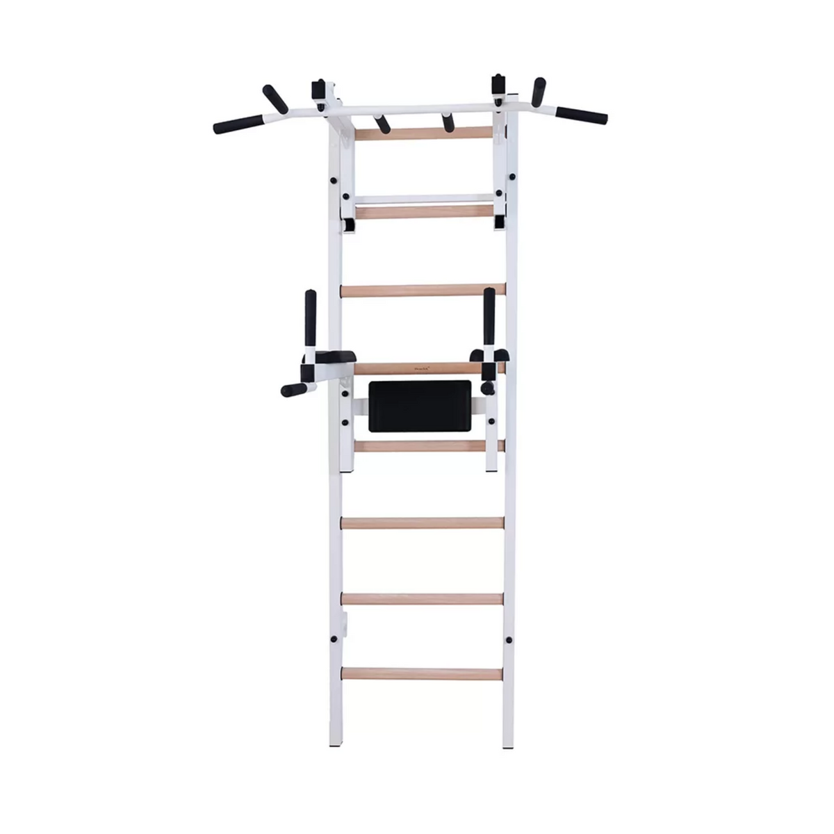 Front view of BenchK 232 Wall Bars &amp; Gymnastic Ladders white version.