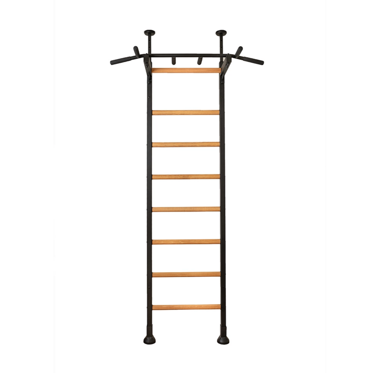 Front view of BenchK 521 Wall Bars and Gymnastic Ladders black version.