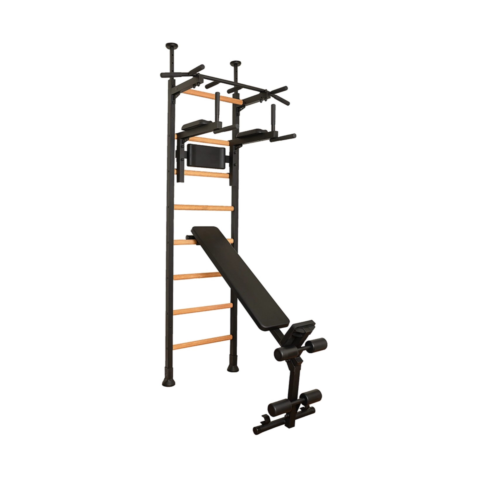 Main view of BenchK 523 Wall Bars and Gymnastic Ladders black version.