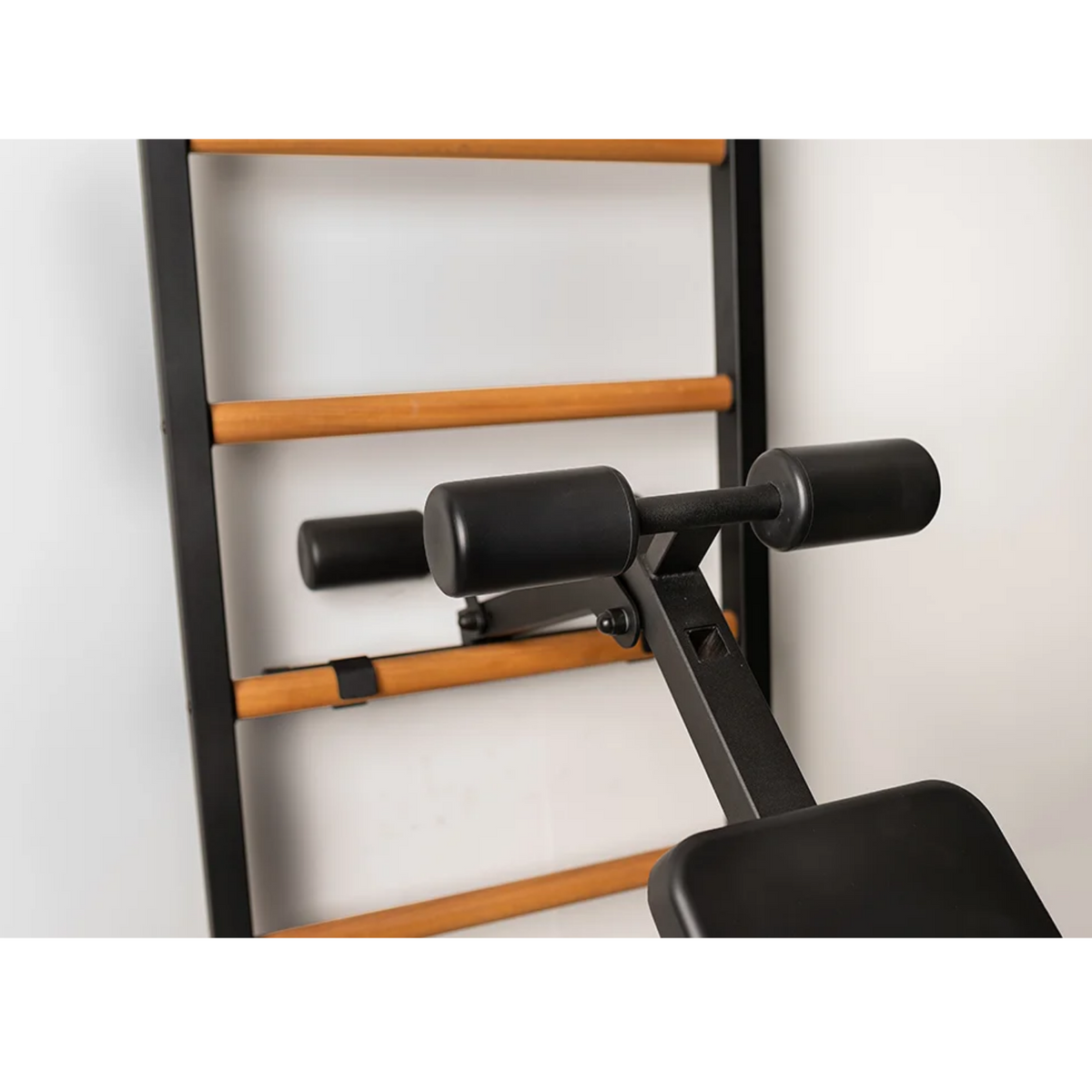 Workout bench of BenchK 523 Wall Bars and Gymnastic Ladders black version.