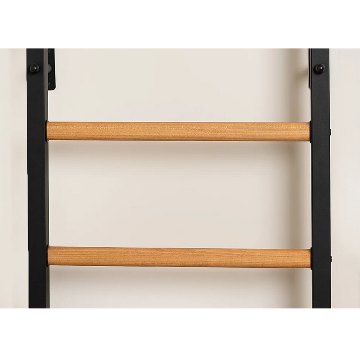 Wooden bars of BenchK 721 Wall Bars + A076/A204 Gymnastic Accessories black version.