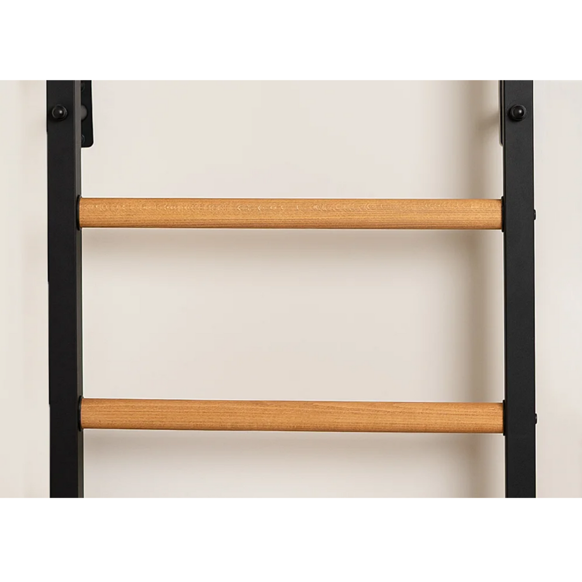 Wooden bars of BenchK 722 Wall Bars and Gymnastic Ladders black version.