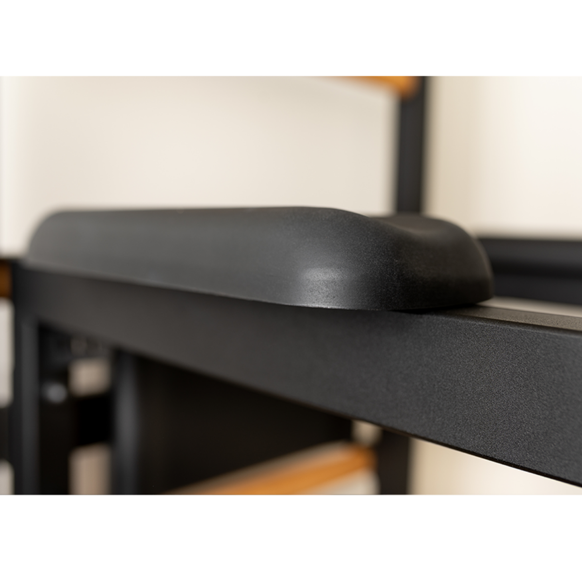 Armrest of BenchK 723 Wall Bars and Gymnastic Ladders black version.