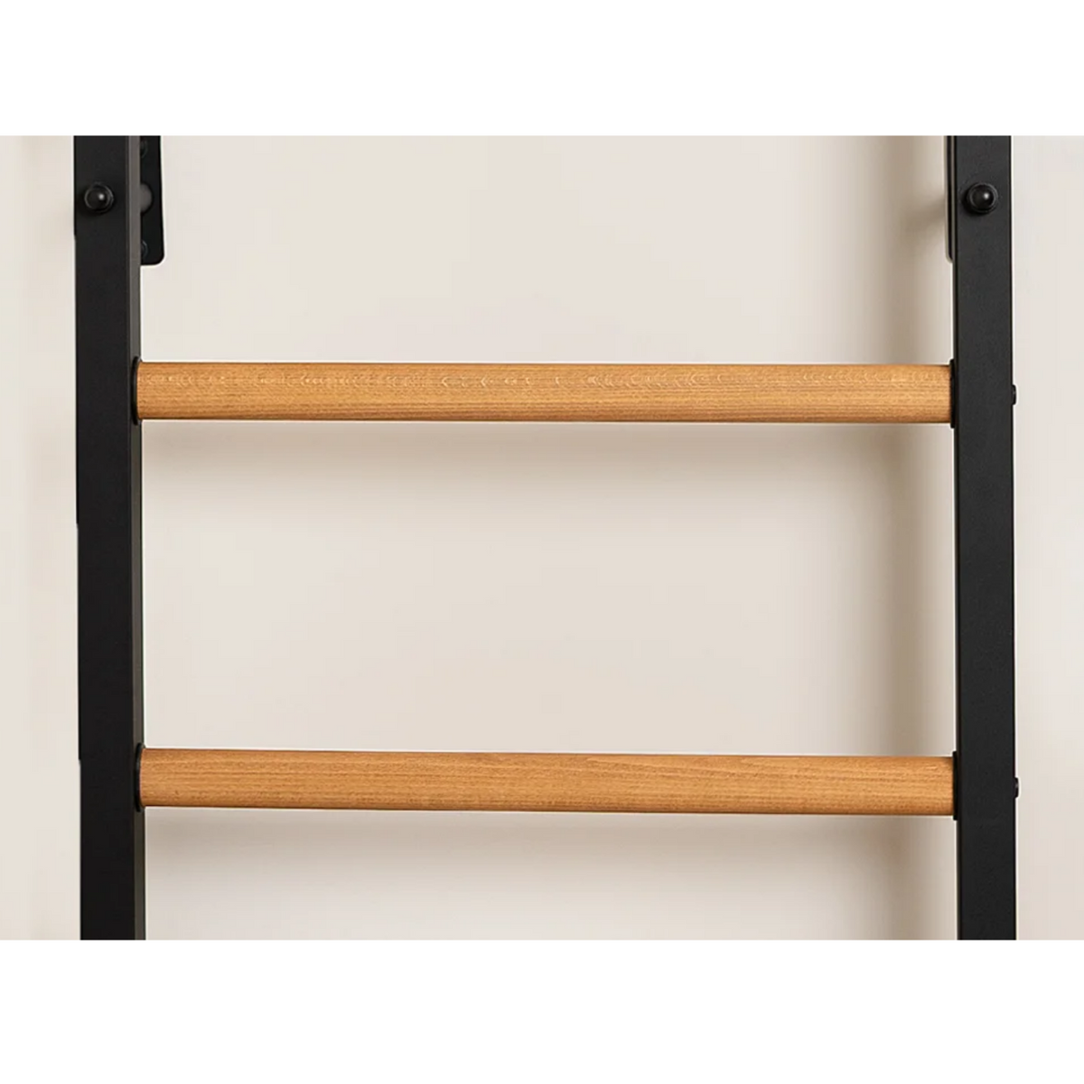 Wooden bars of BenchK 723 Wall Bars and Gymnastic Ladders black version.