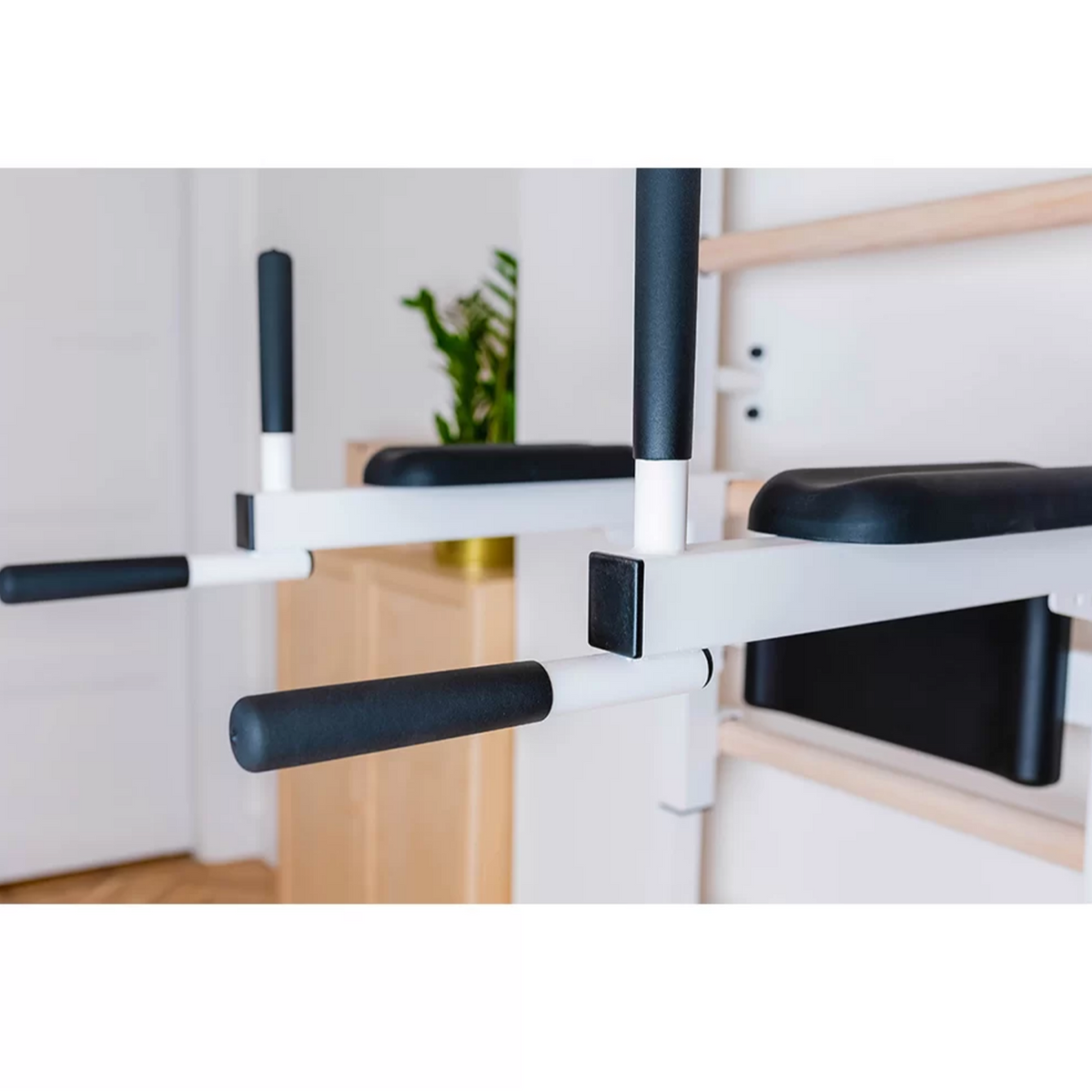 Dip bar of BenchK 723 Wall Bars and Gymnastic Ladders white version.