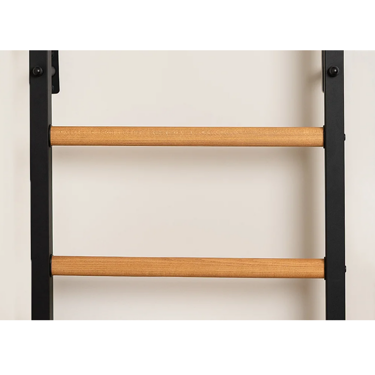 Wooden bars of BenchK 731 Wall Bars and Gymnastic Ladders black version.