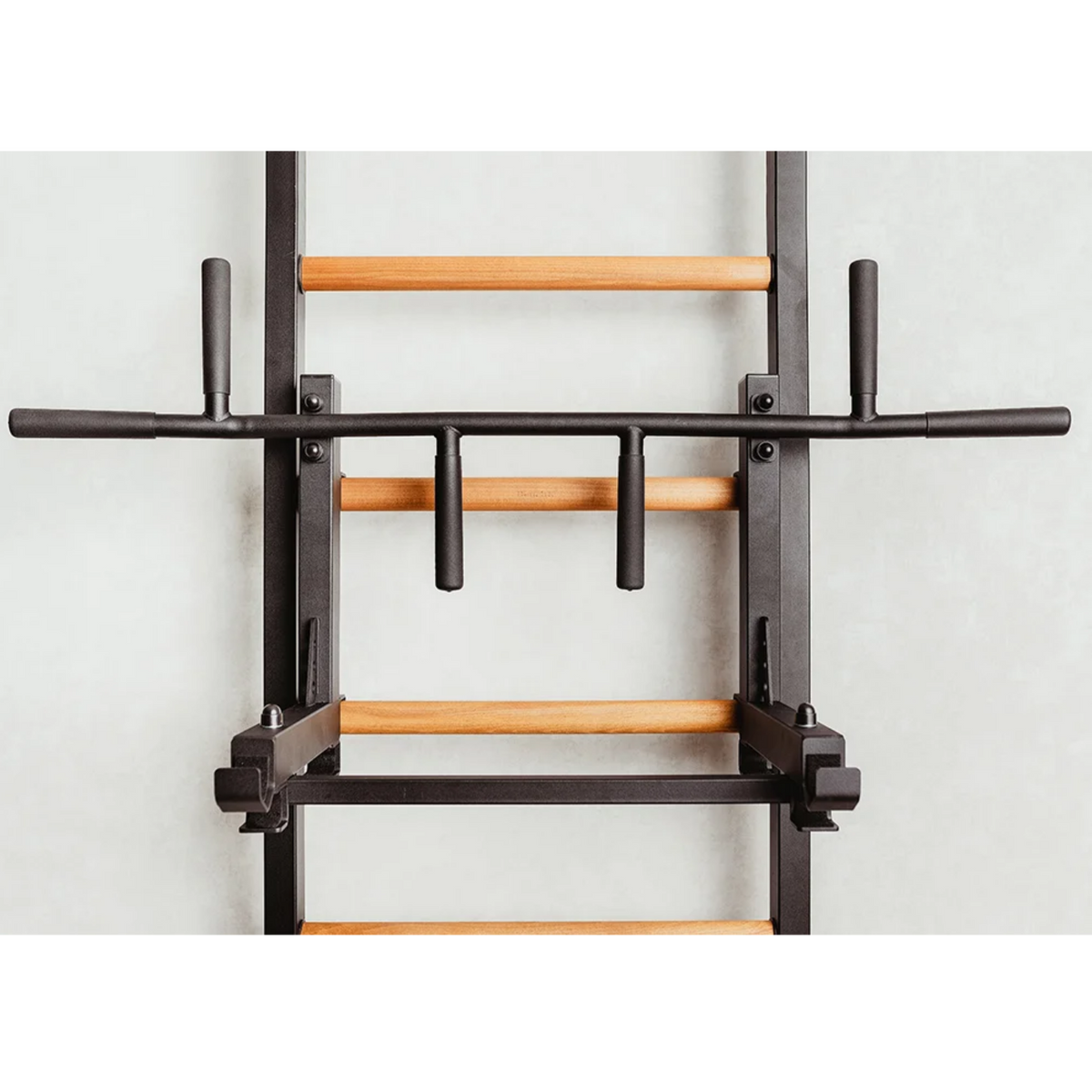 Pull-up bar with barbell holder of BenchK 732 Wall Bars and Gymnastic Ladders black version.