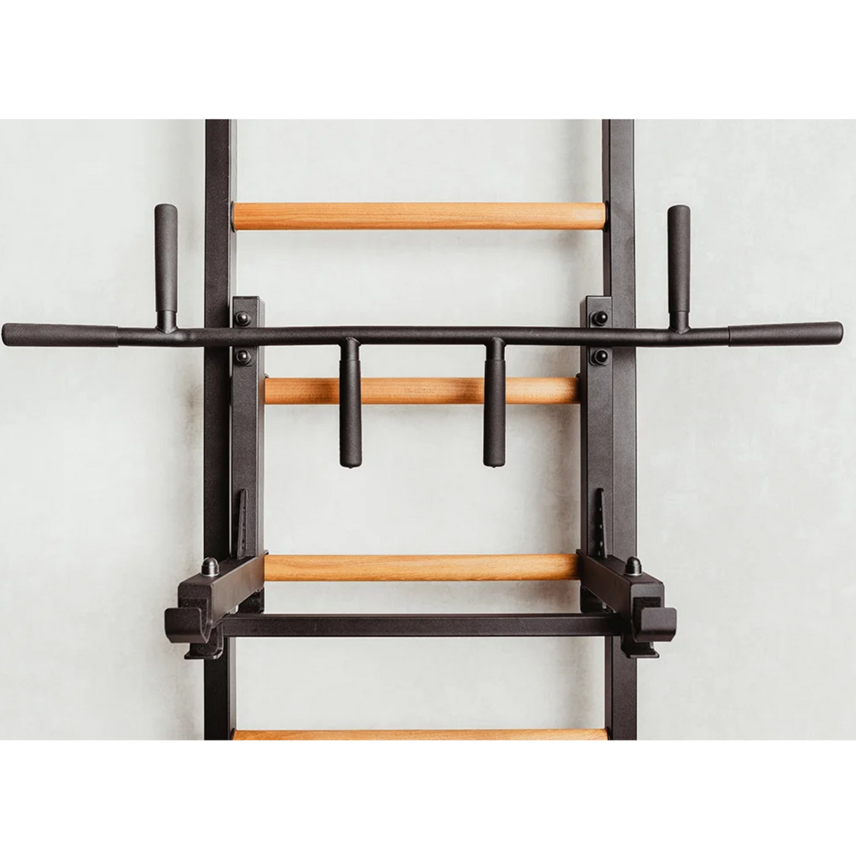 Pull-up bar with barbell holder of BenchK 733 Wall Bars and Gymnastic Ladders black version.