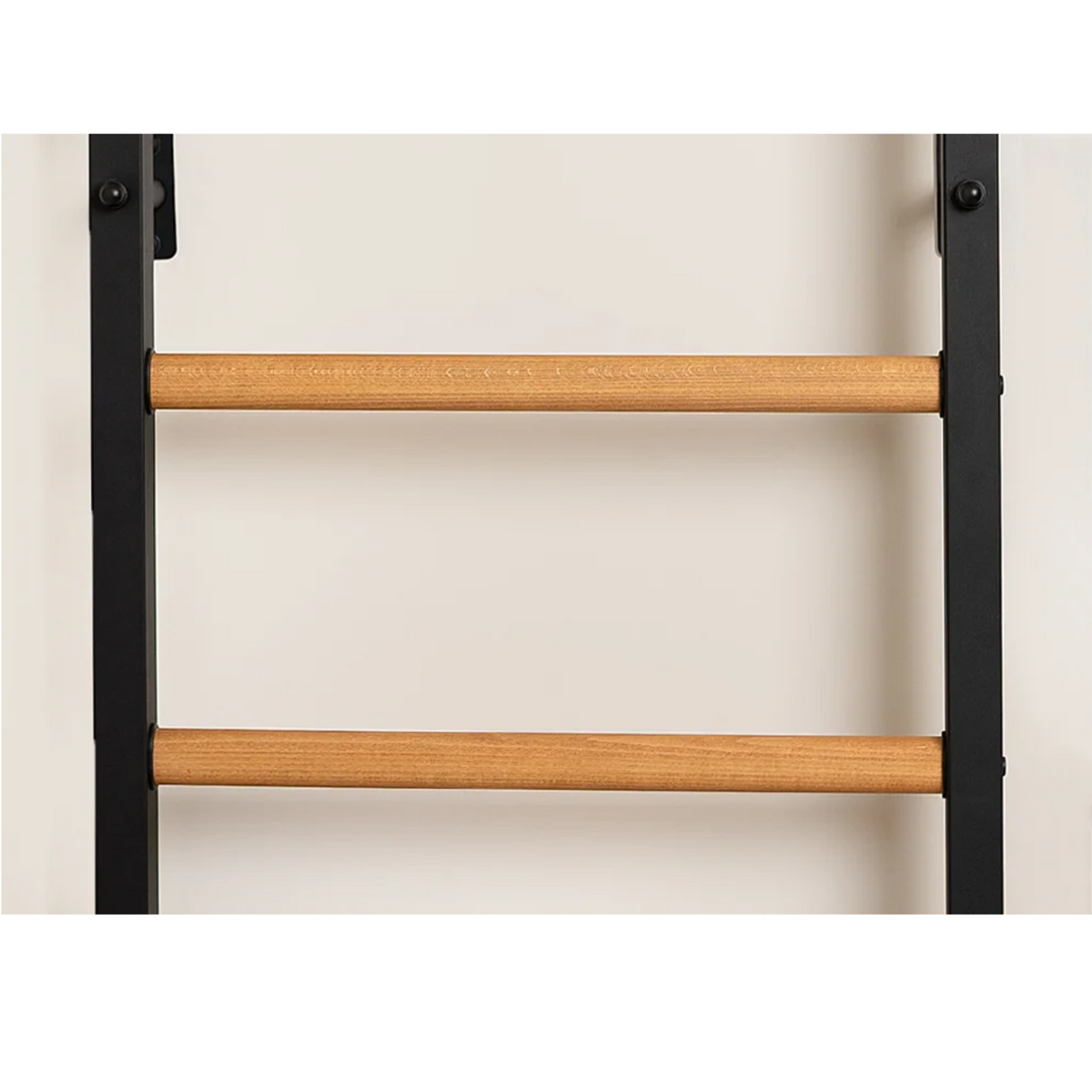 Wooden bars of BenchK 733 Wall Bars and Gymnastic Ladders black version.