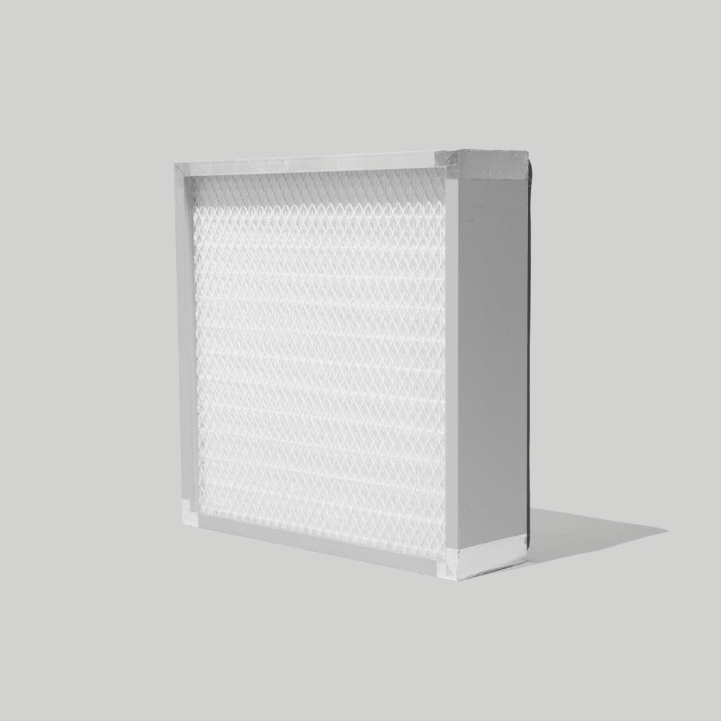 Side View of EnviroKlenz Replacement HEPA Filter for air purifiers showcasing the filter&#39;s thickness and quality build. 