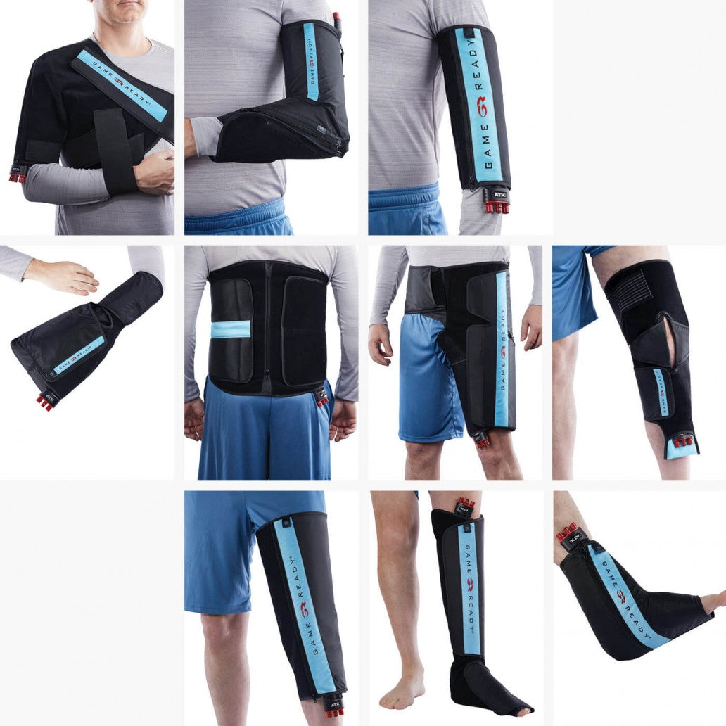 Wraps available for Game Ready Med4 Elite Contrast and Compression Multi-Modality Therapy Unit.