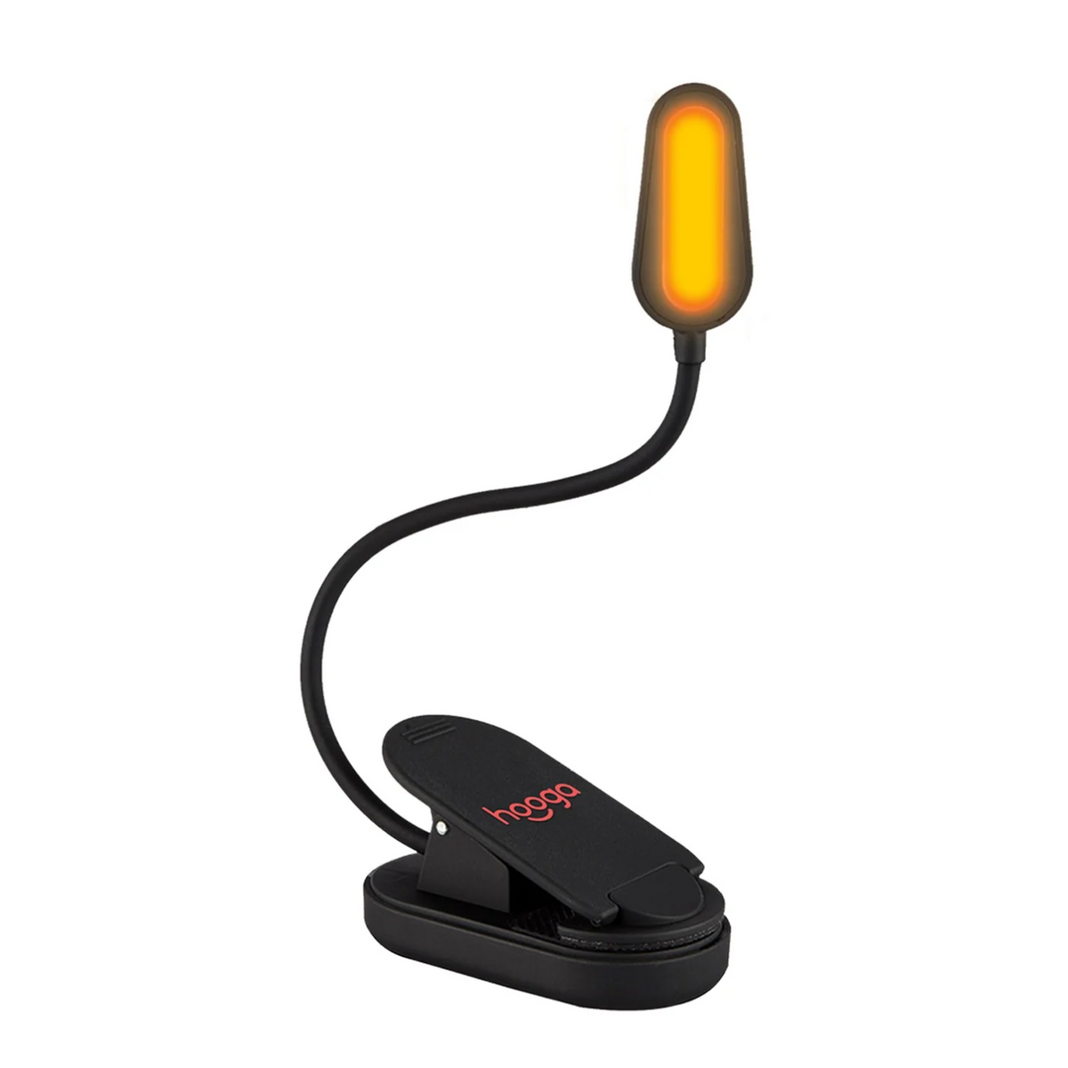 Main view of Hooga Amber Clip-On Book Light.