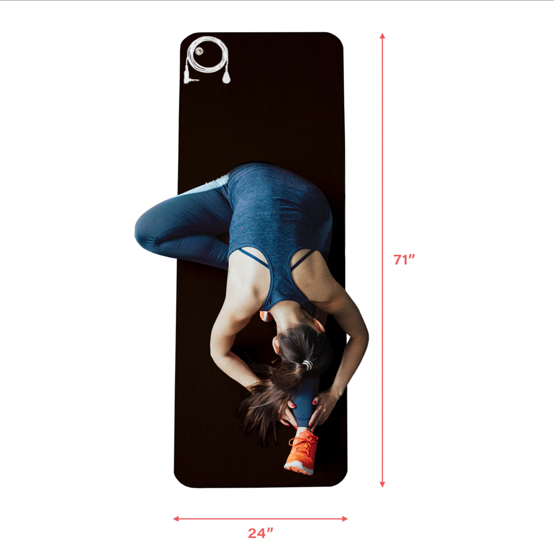 Dimensions of Hooga Grounding Yoga Mat.