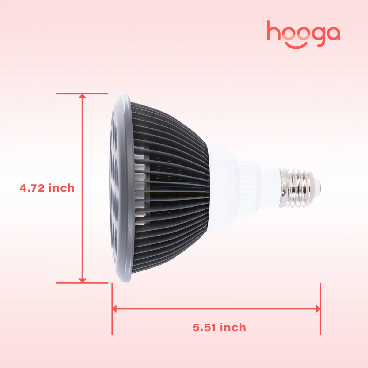 Dimensions of Hooga HG24 Red Light Therapy.