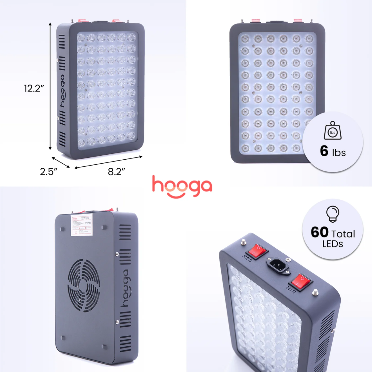 Dimensions and weight of HG300 Red Light Therapy Panel.