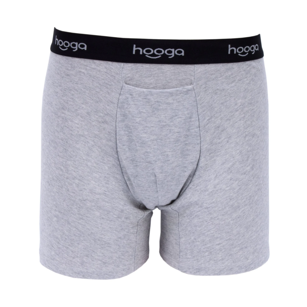 Front view of Hooga Men&#39;s EMF-Shielding Boxer Briefs for grounding.