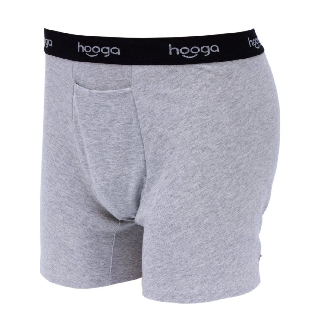 Side view of Hooga Men&#39;s EMF-Shielding Boxer Briefs for grounding.