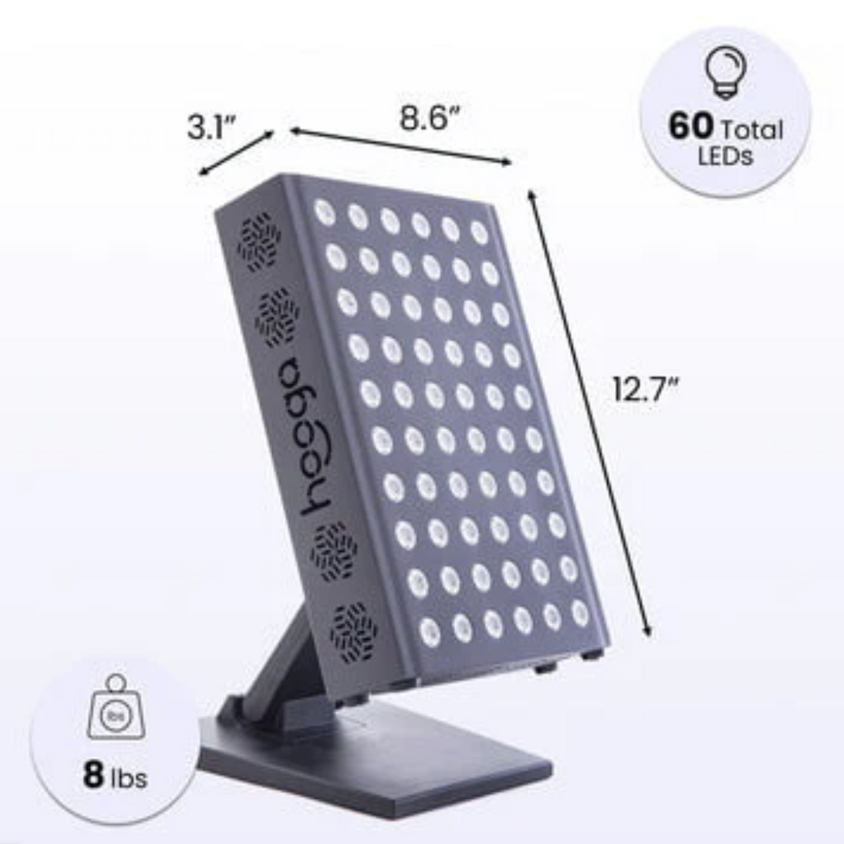 Dimensions and weight of Hooga PRO300 Red Light Therapy Device.