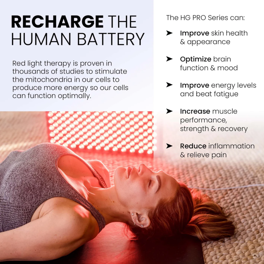 Recharge the human battery with Hooga PRO750 Red Light Therapy Panel.