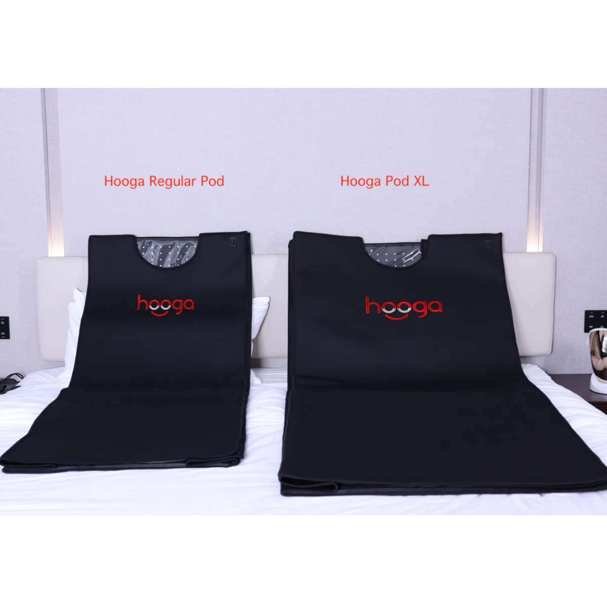 Difference in size of the Standard version and the XL version of Hooga Red Light Therapy Full Body Pod.