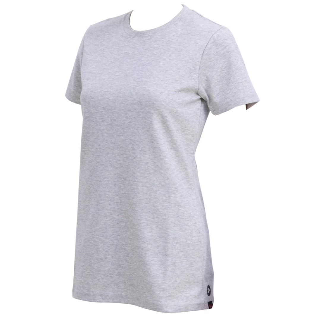 Side view of Hooga Women&#39;s EMF-Shielding T-Shirt.