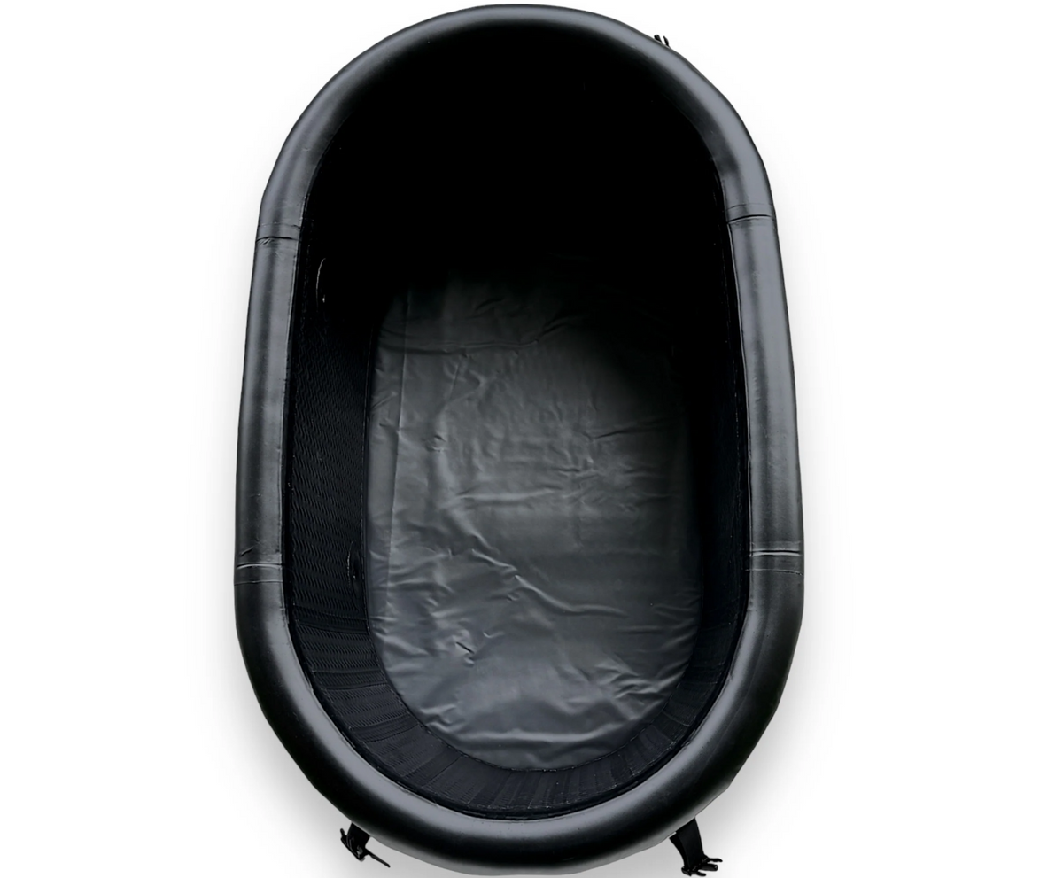 Inside View of Kalm Inflatable Cold Plunge Black Standard version.