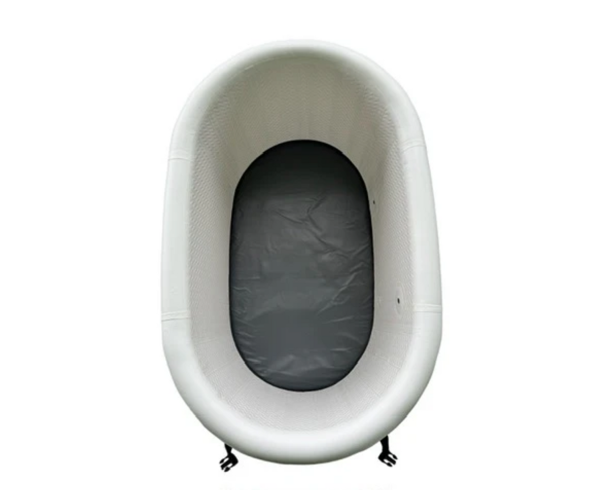 Interior view of Kalm Inflatable Cold Plunge White version.