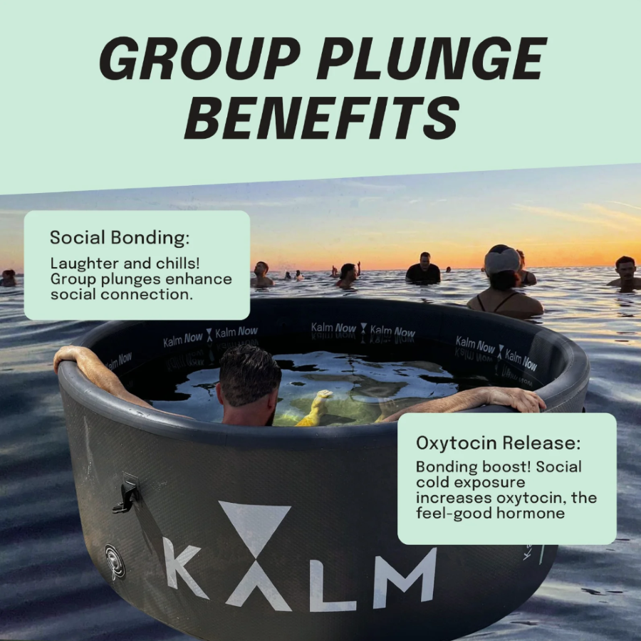 Benefits of group plunge with Kalm NordicNest Group Cold Plunge Tub.