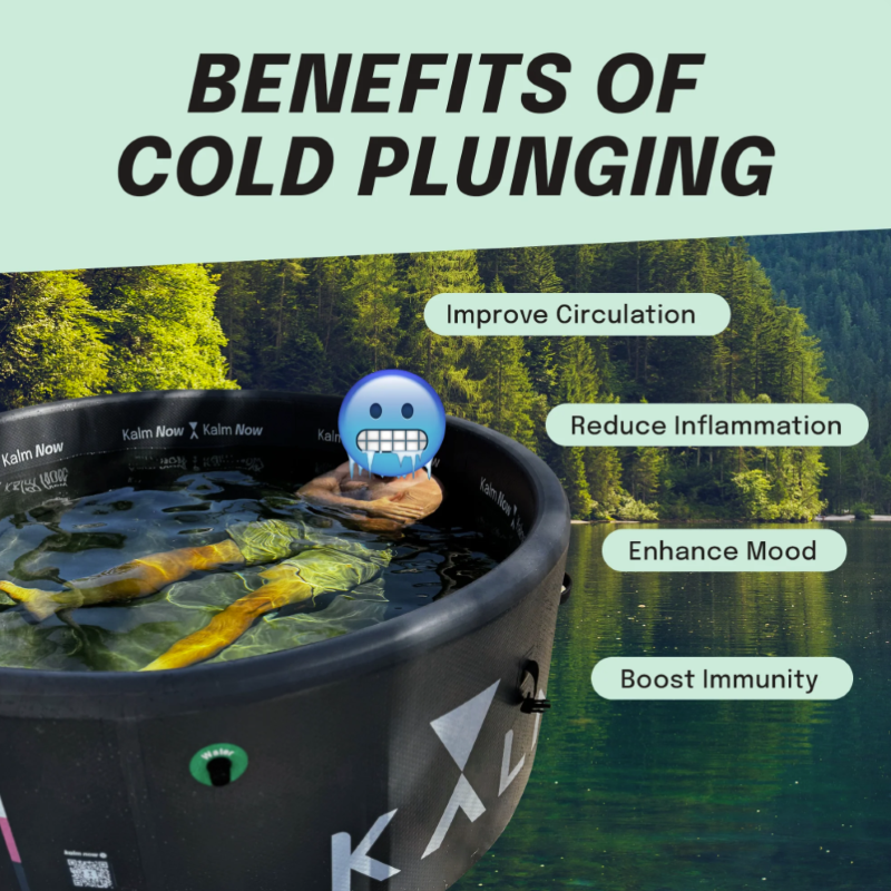 Benefits of cold plunging with Kalm NordicNest Group Cold Plunge Tub.