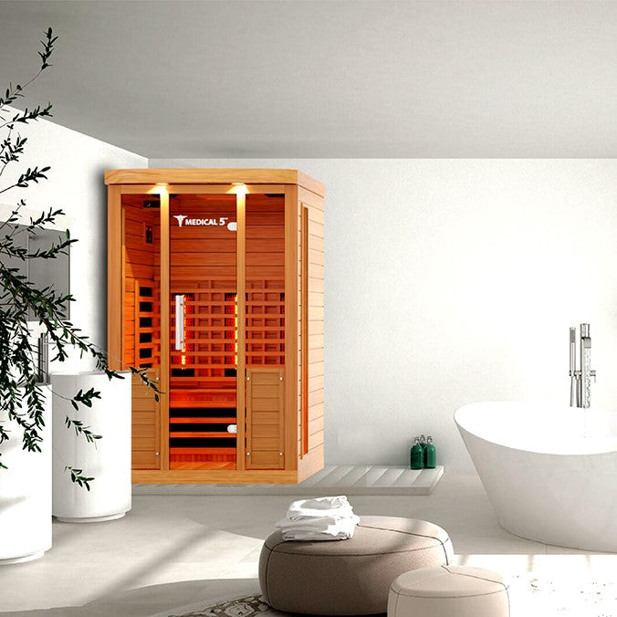 Medical Sauna Medical 5 Infrared Sauna 3 People in an interior setting.