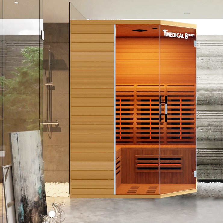 Medical Sauna Medical 8 Plus Ultra Full Spectrum Infrared Sauna 3-4 People installed in a spa.