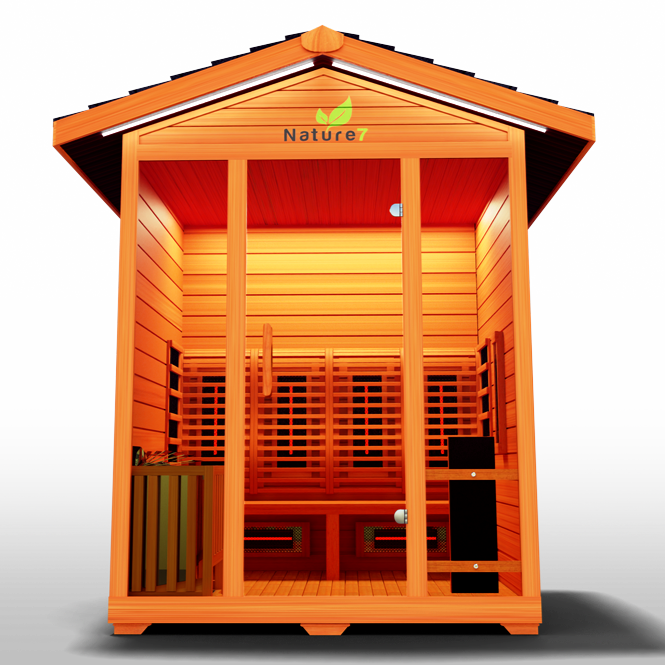 Medical Sauna Nature 7 Infrared Outdoor Sauna 3-4 People.