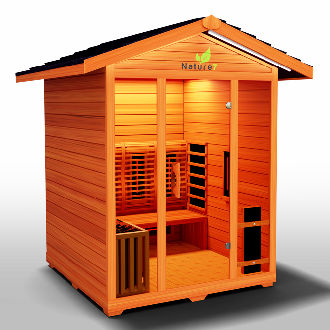 Medical Sauna Nature 7 Infrared Outdoor Sauna 3-4 People.