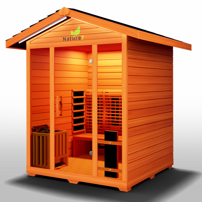 Medical Sauna Nature 7 Infrared Outdoor Sauna 3-4 People.