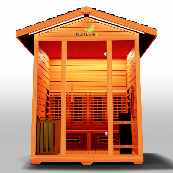 Medical Sauna Nature 7 Infrared Outdoor Sauna 3-4 People.