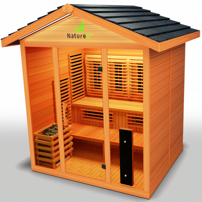 Medical Sauna Nature 8 Plus Infrared Outdoor Sauna 4-6 People.