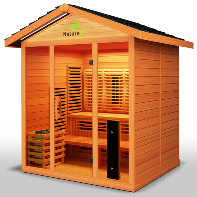 Medical Sauna Nature 8 Plus Infrared Outdoor Sauna 4-6 People.