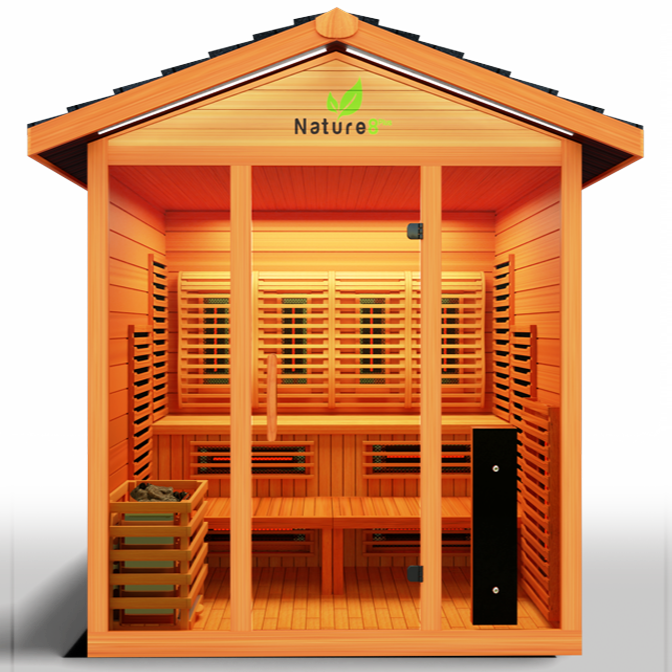 Medical Sauna Nature 8 Plus Infrared Outdoor Sauna 4-6 People.