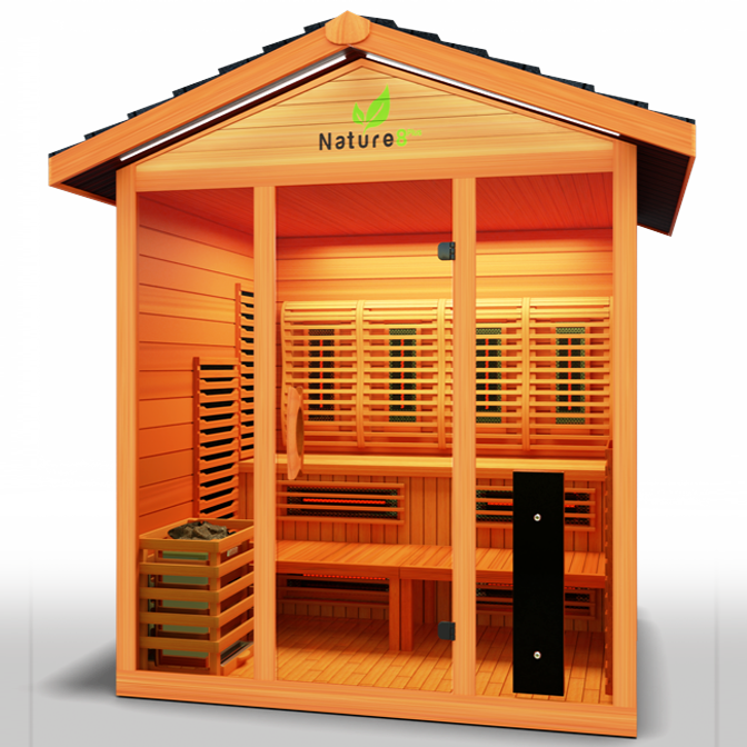 Medical Sauna Nature 8 Plus Infrared Outdoor Sauna 4-6 People.