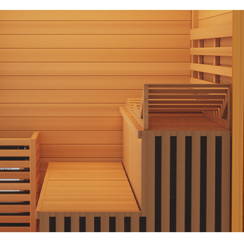 Close-up view of Medical Sauna Traditional 5 Indoor Sauna 2 People.