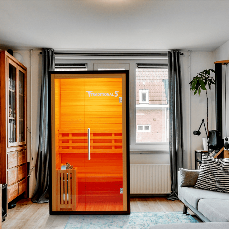 Medical Sauna Traditional 5 Indoor Sauna 2 People in an indoor setting.